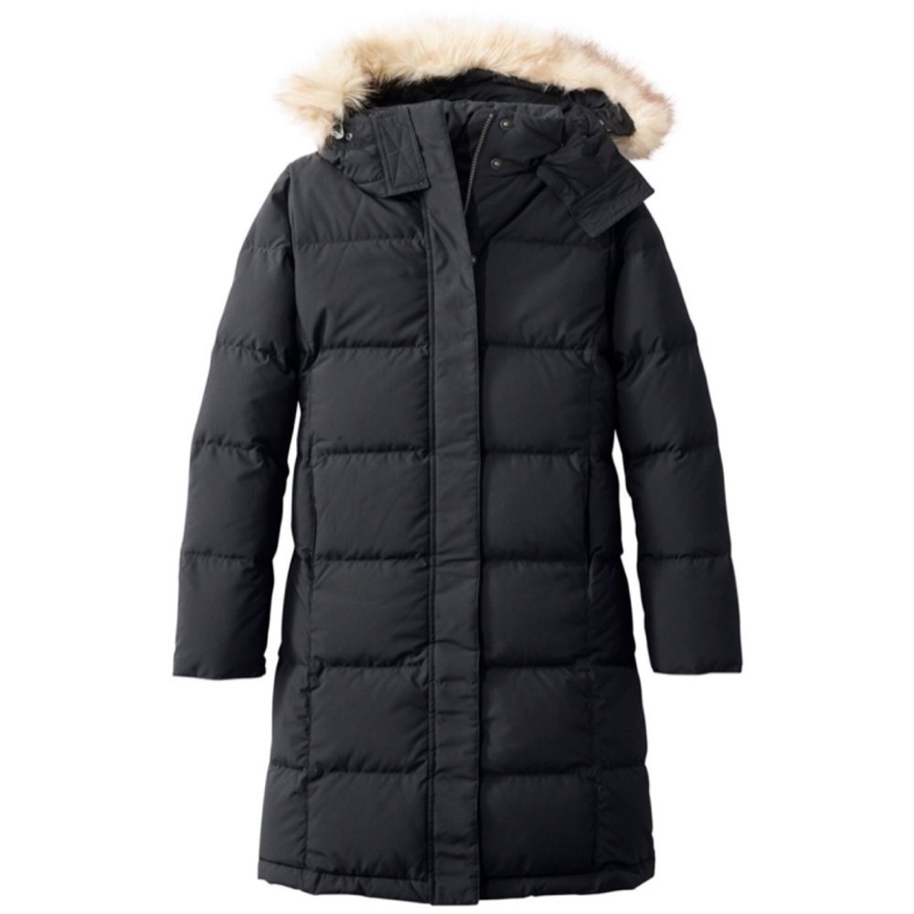 LL Bean Ultra Warm Downcoat Three Quarter Length Black Size Small